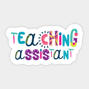 Cute Teaching Assistant Gift Idea Back to School Sticker